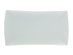 White Basics Diamonds Rectangular Platter 30.5×17.5cm