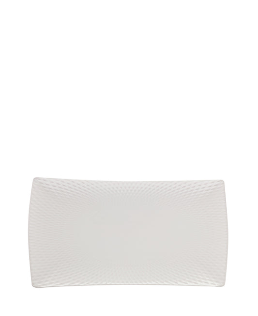 Maxwell & Williams Diamonds Rect Platter 30x17CM- White