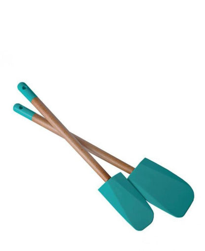 Jamie Oliver 2 Piece Wooden Spatula - Blue