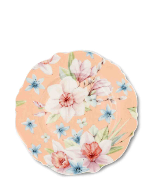 Jenna Clifford 4 Piece Garden Side Plate Set - Peach