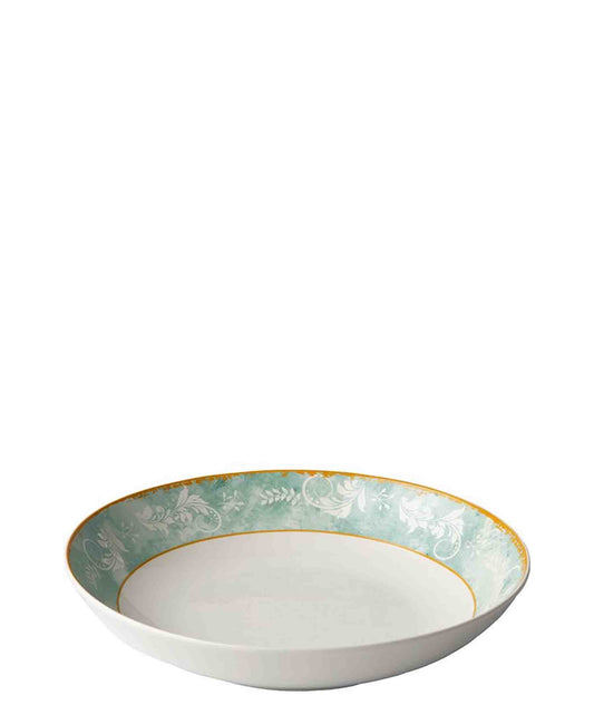 Jenna Clifford 4 Piece Green Floral Pasta Bowl Set - Green