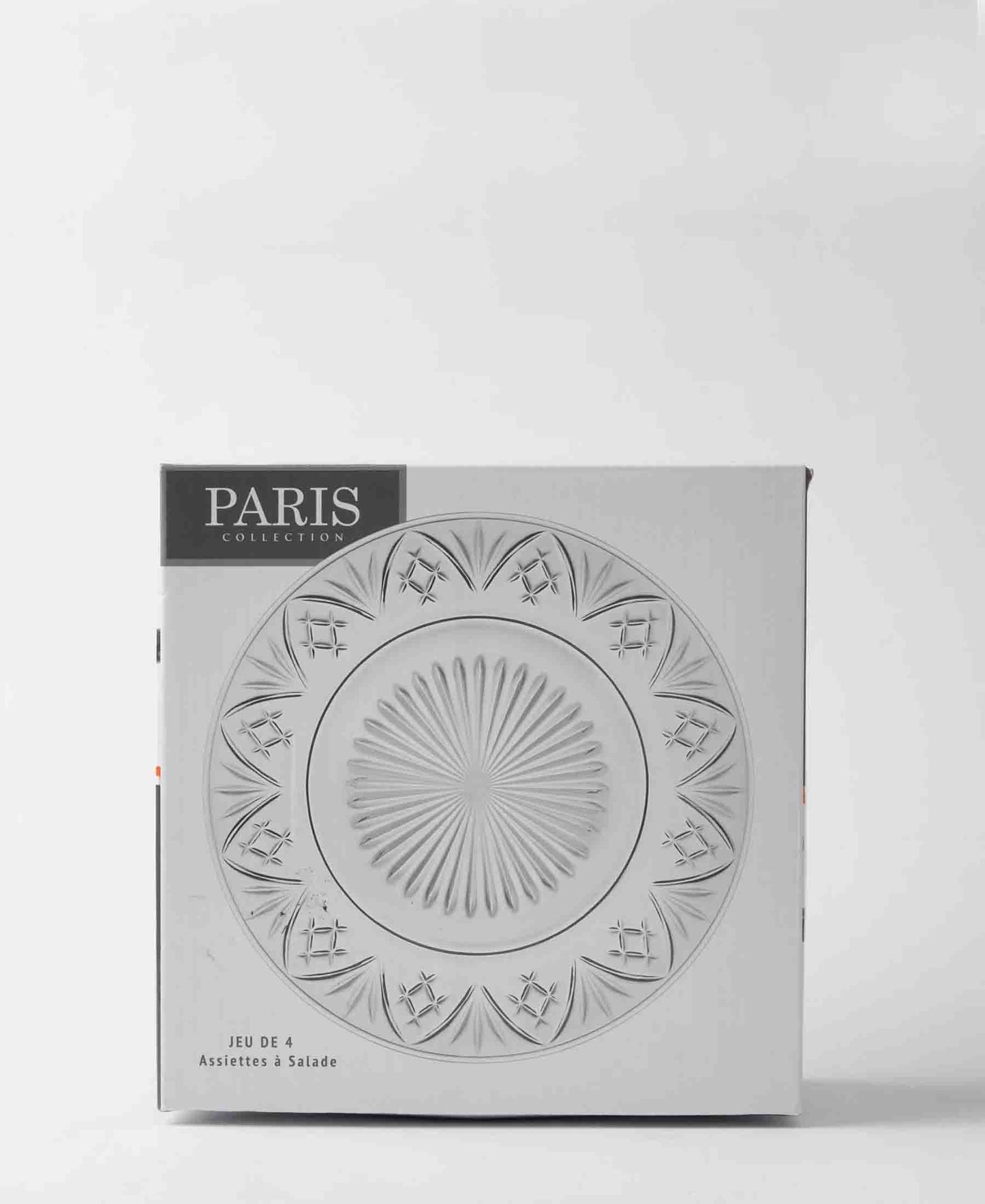 Jenna Clifford 4 Piece Paris Salad Plate Set - Clear