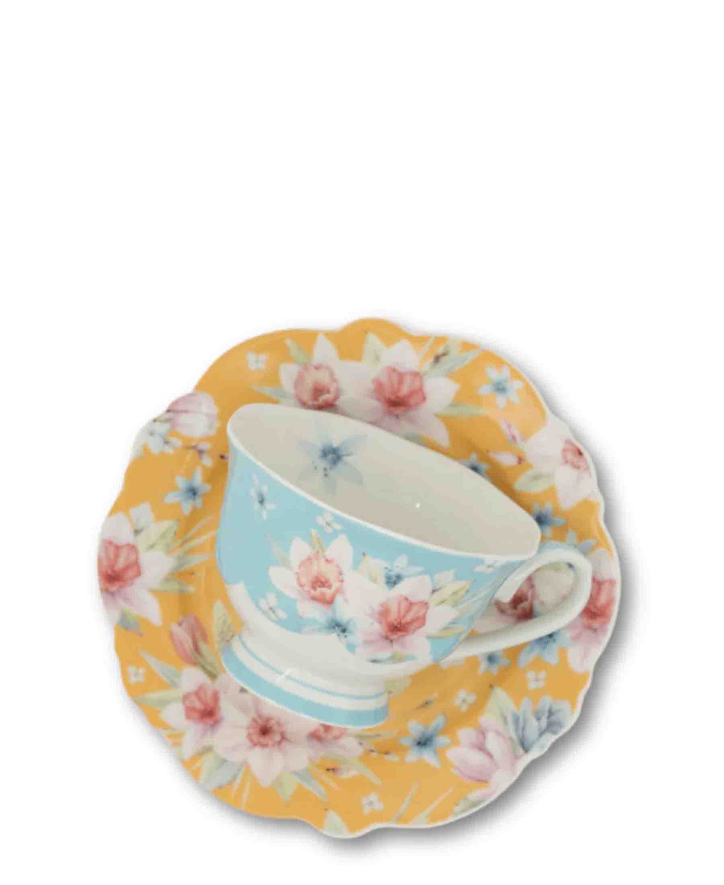 Jenna Clifford Garden Cup & Saucer - Blue