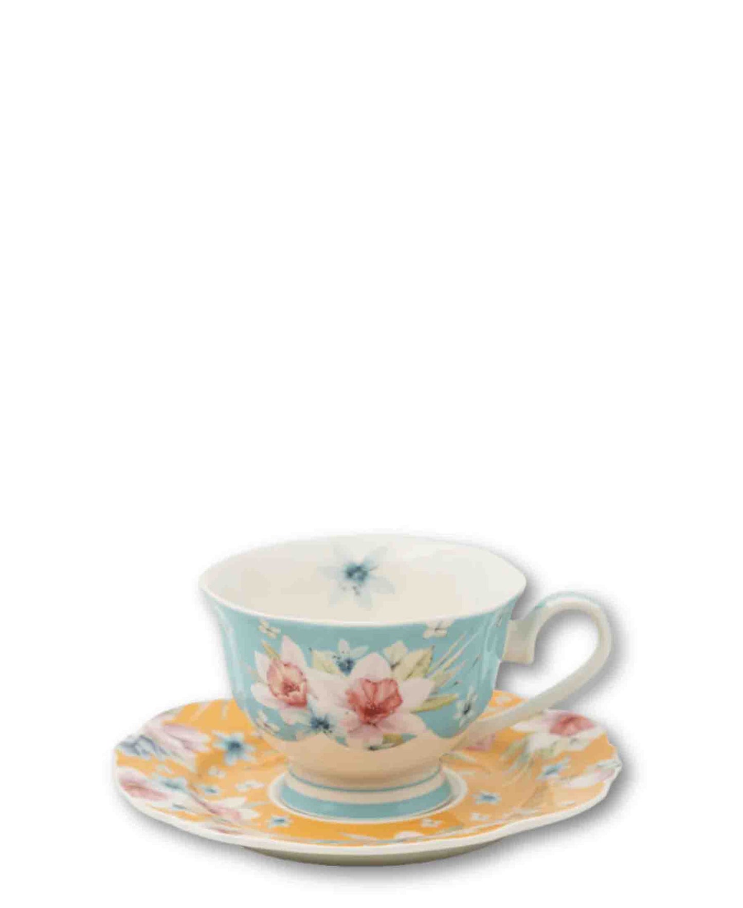 Jenna Clifford Garden Cup & Saucer - Blue