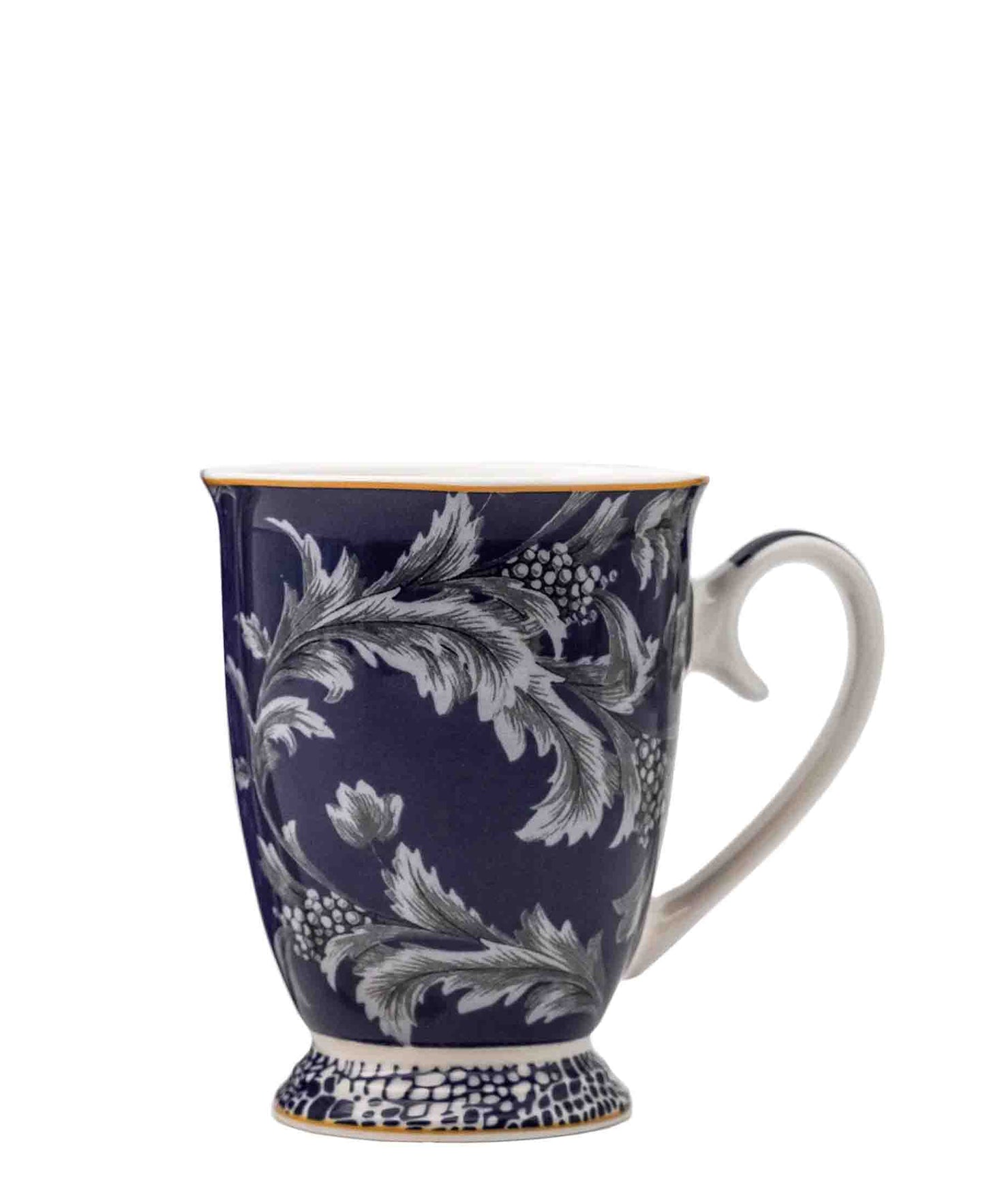 Jenna Clifford Leaf Coffee Mug - Blue