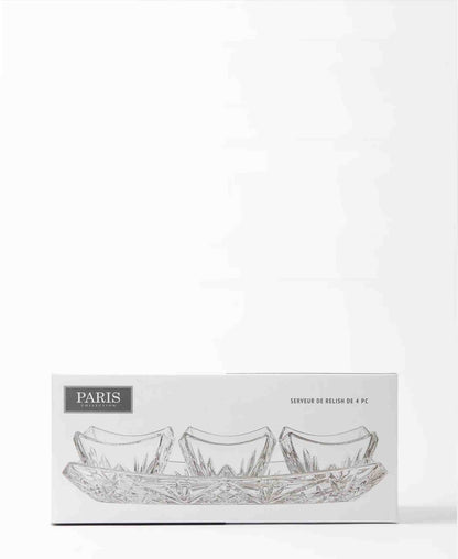 Jenna Clifford Paris Tray With 3 Small Bowls - Clear