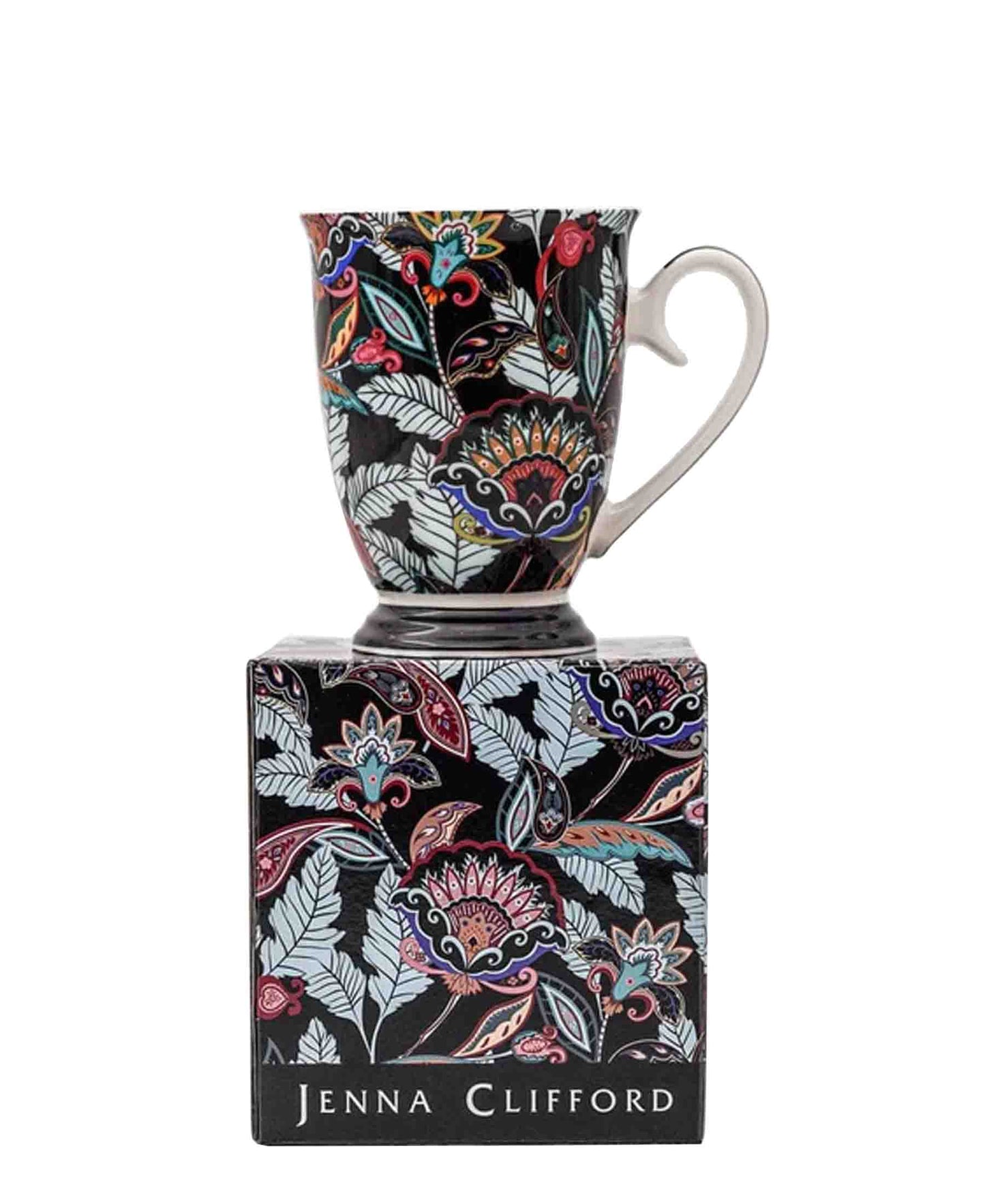 Jenna Clifford Petal Stem Coffee Mug - Black