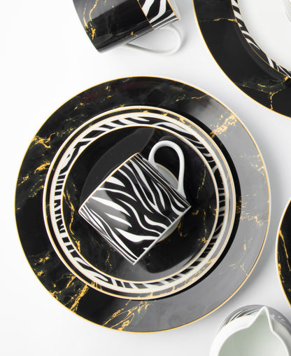 Jenna Clifford Zebra Cup & Saucer - Black & White