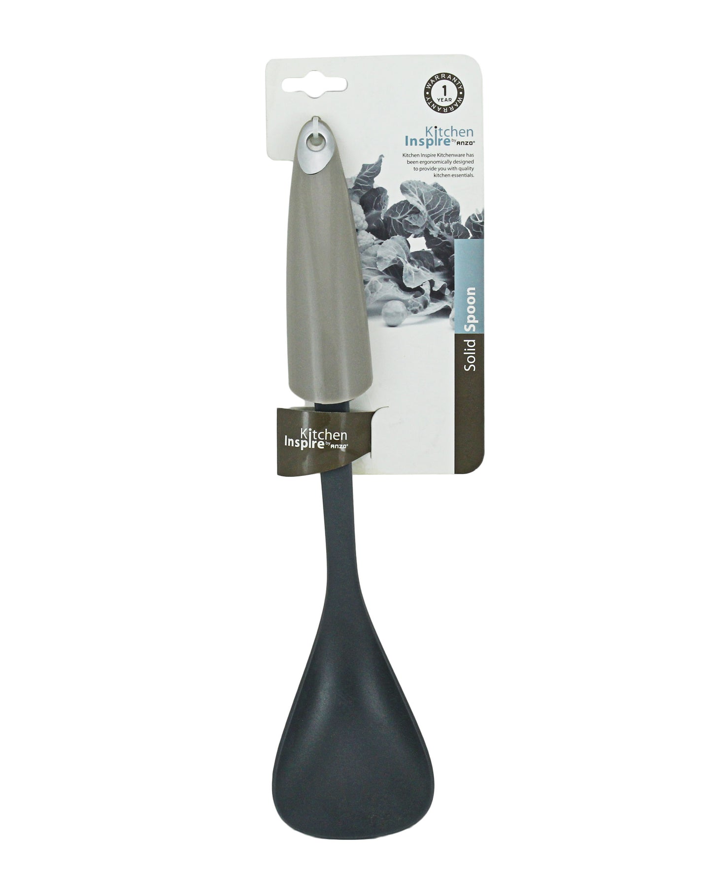 Kitchen Inspire Solid Spoon - Black