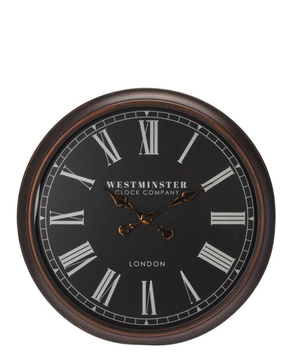 Urban Decor Roman Numerals Wall Clock - Brown