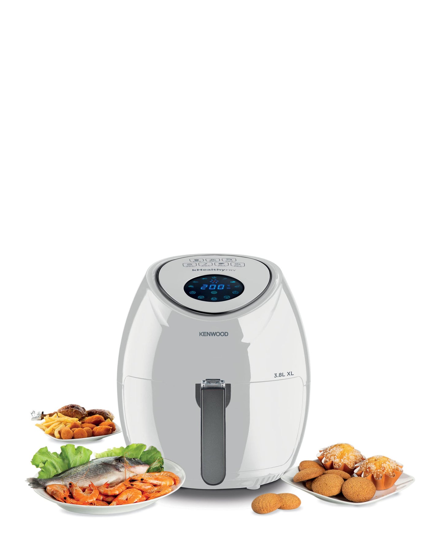 Kenwood 3,8L kHealthy XL Digital Air Fryer - White