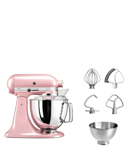 KitchenAid 4.8L Stand Mixer - Silk Pink Plus Free 3 Piece Mixing Bowl Set
