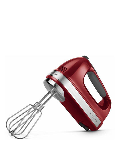 KitchenAid Handmixer 9 Speed - Empire Red Plus Free Stainless Steel Mixing Bowl