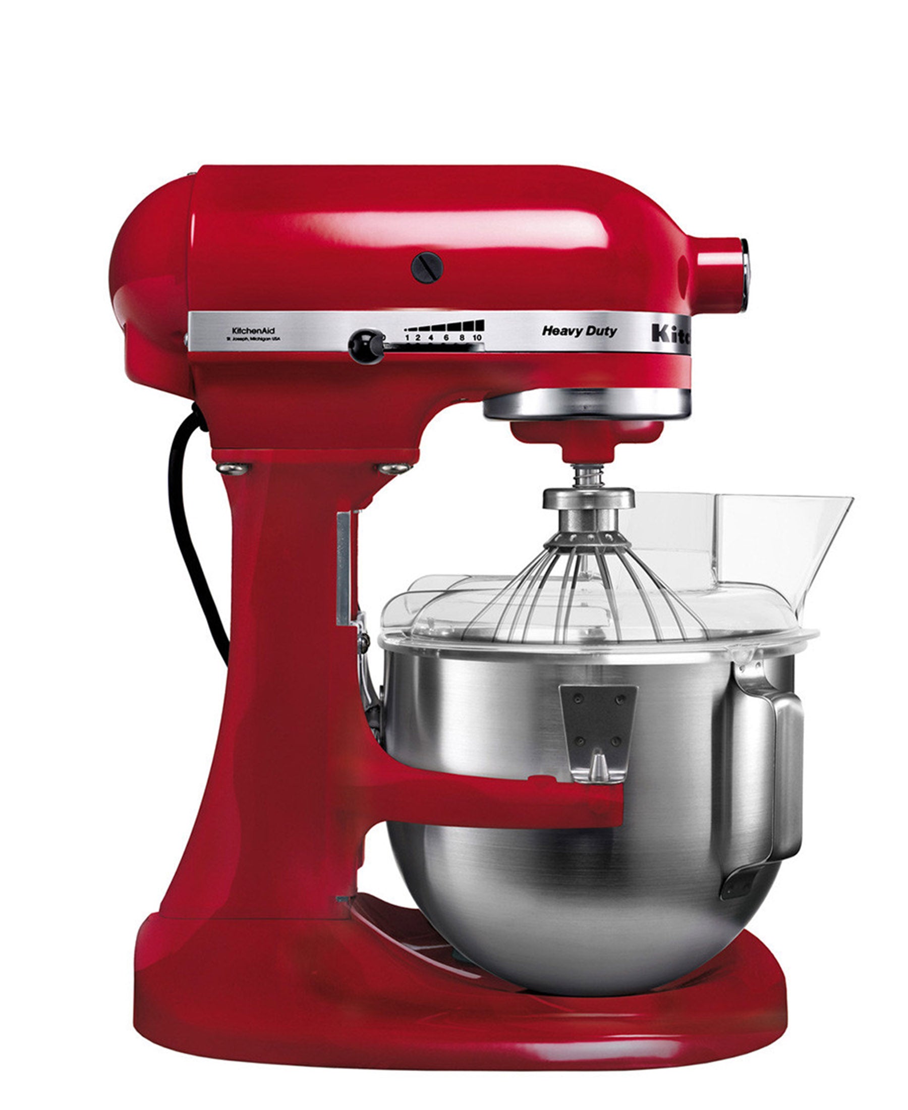 KitchenAid Heavy Duty 4.8L Stand Mixer - Empire Red Plus Free Stainless Steel Bowl & 2 Covers