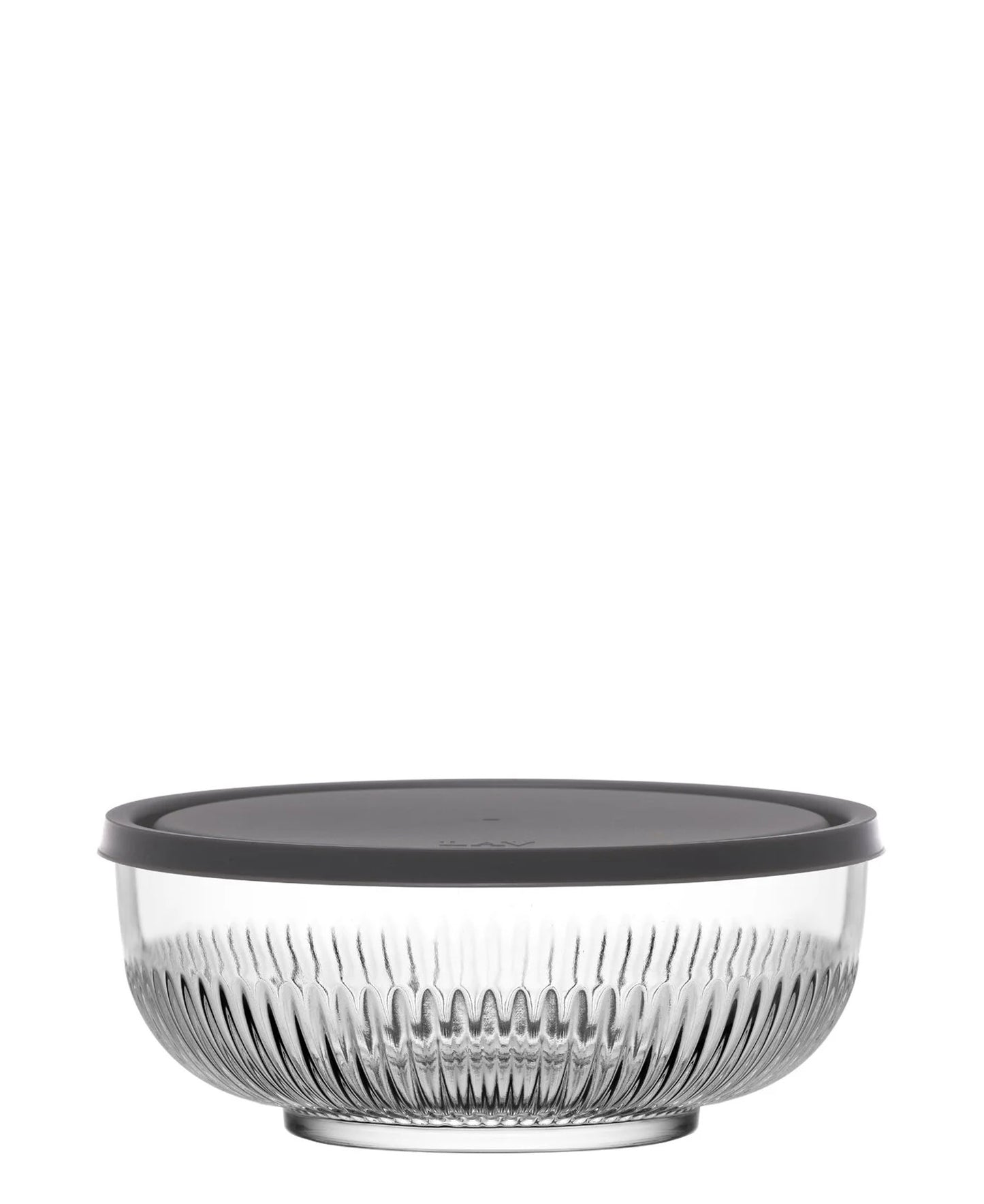 Kitchen Life Bowl Round With Plastic Lid 1500ml - Grey