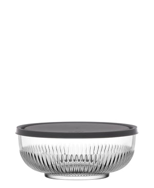 Kitchen Life Bowl Round With Plastic Lid 2600ml - Grey