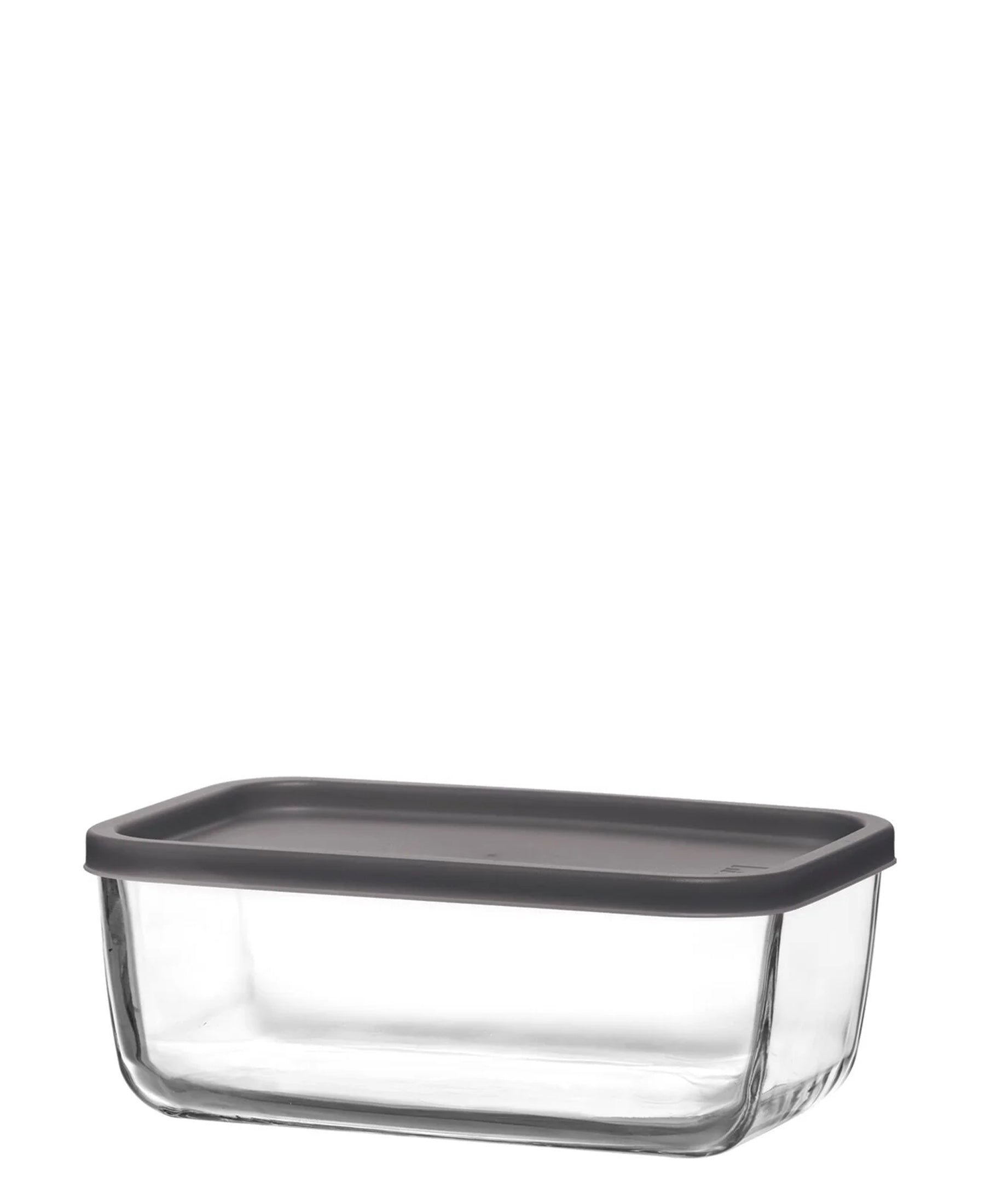 Kitchen Life Bowl Square With Plastic Lid 270ml - Grey
