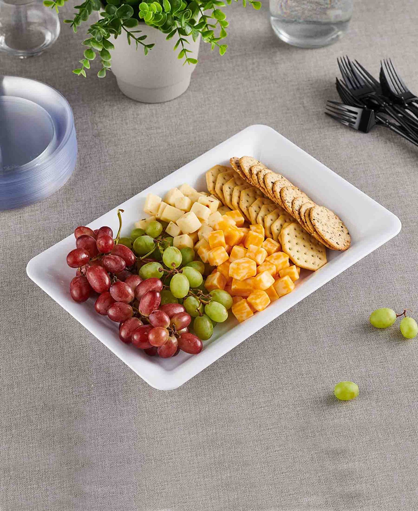 Kitchen Life Ceramic Serving Platter - White