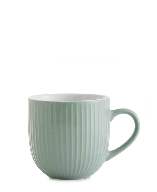Kitchen Life Ceramic Soup Mug - White & Green