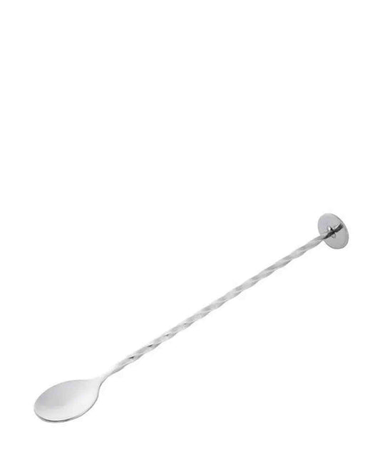 Kitchen Life Full Twisted Bar Spoon With Masher - Silver