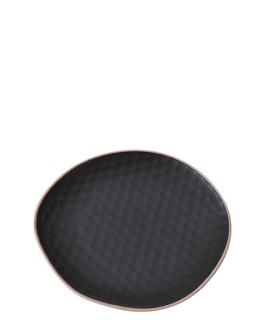 Kitchen Life Stoneware 22CM Serving Plate - Black