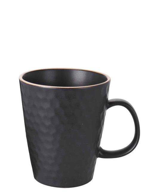 Kitchen Life Stoneware 425ML Irregular Mug - Black