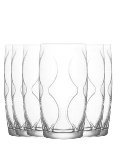 LAV Lena Hiball 6 Piece Tumblers - Clear