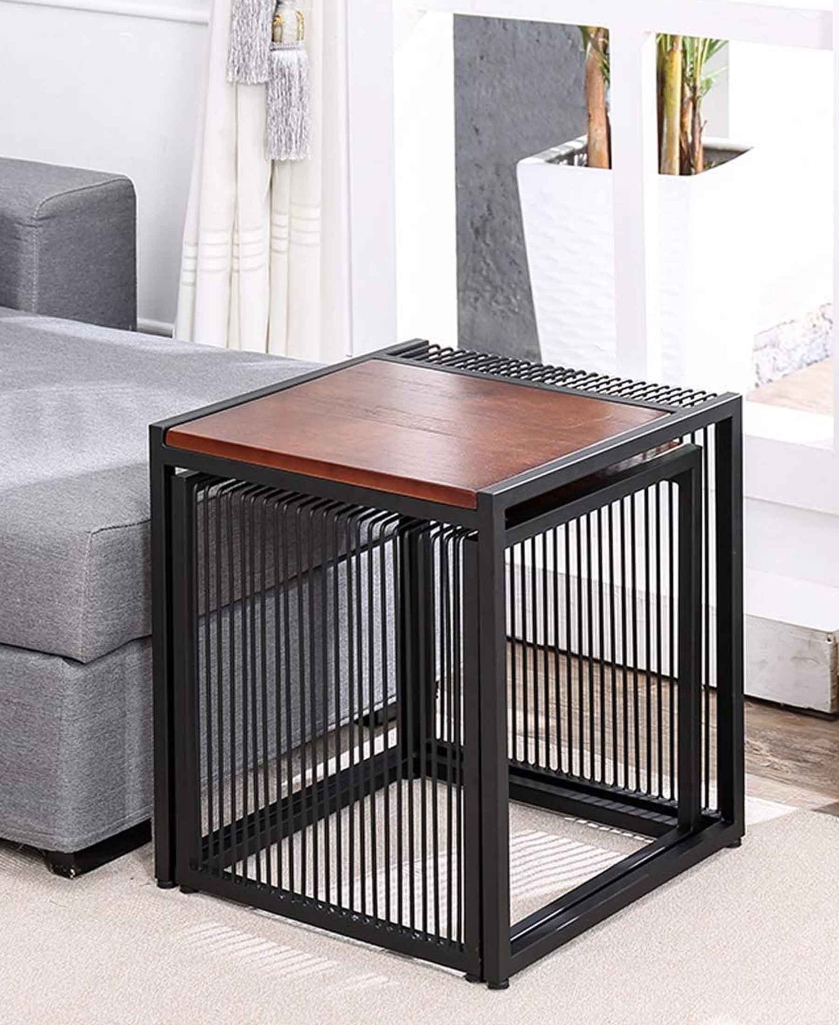 Exotic Designs Leo Side Table - Brown