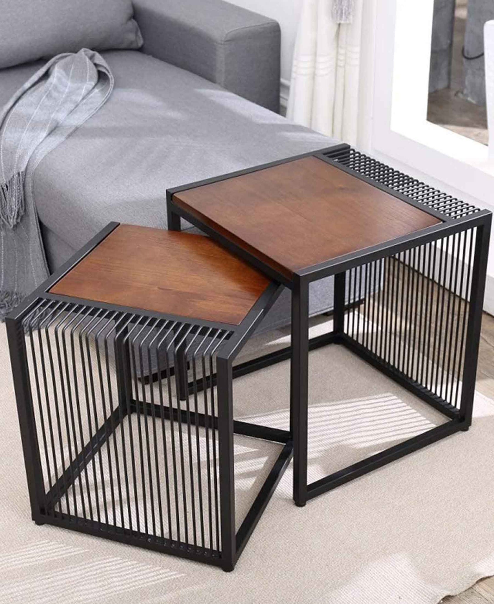 Exotic Designs Leo Side Table - Brown