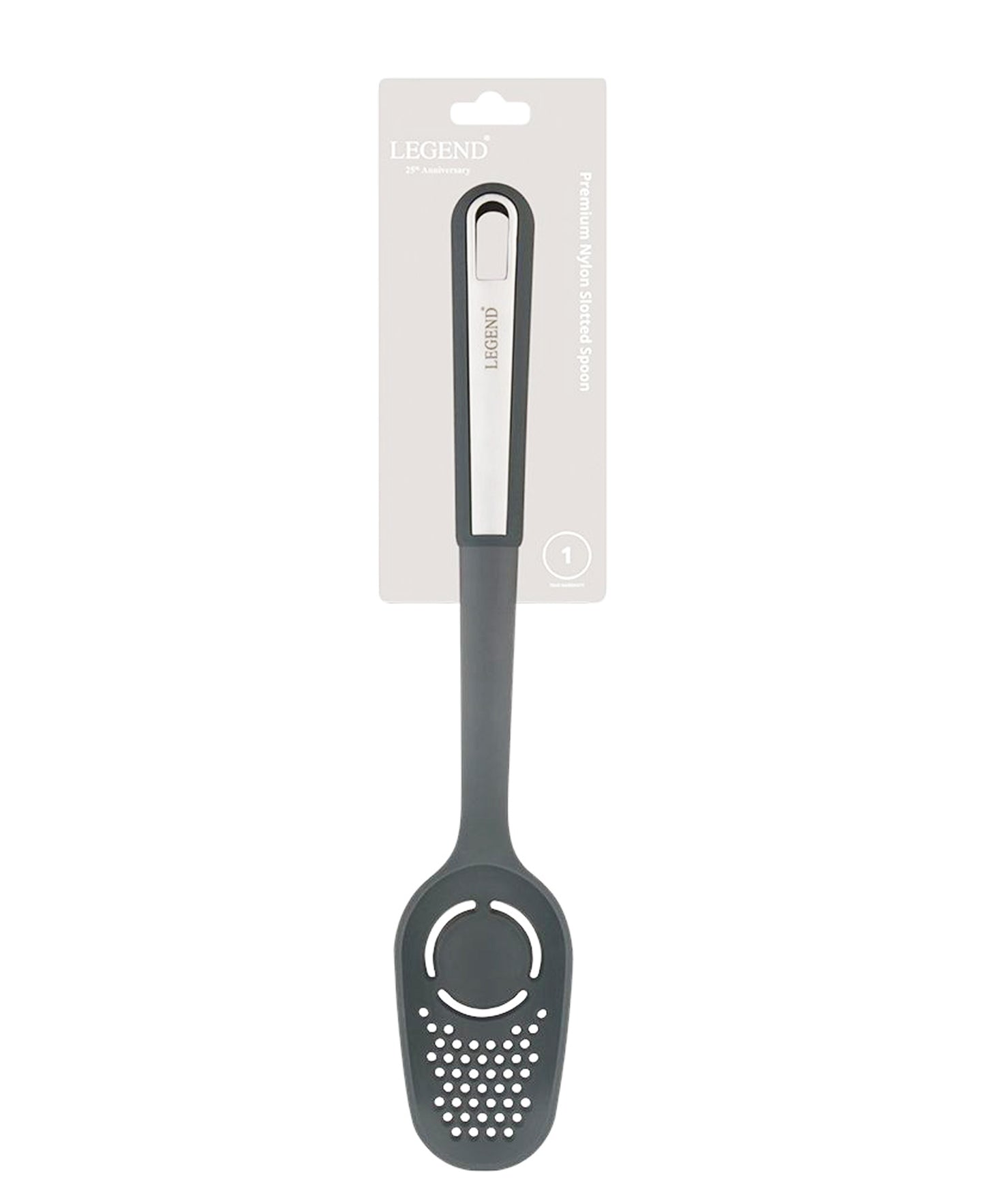 Legend Premium Nylon Slotted Spoon - Grey