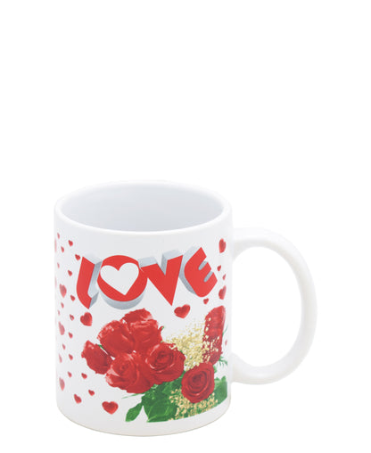 Lovers Design 440ml Love Mug - White & Red