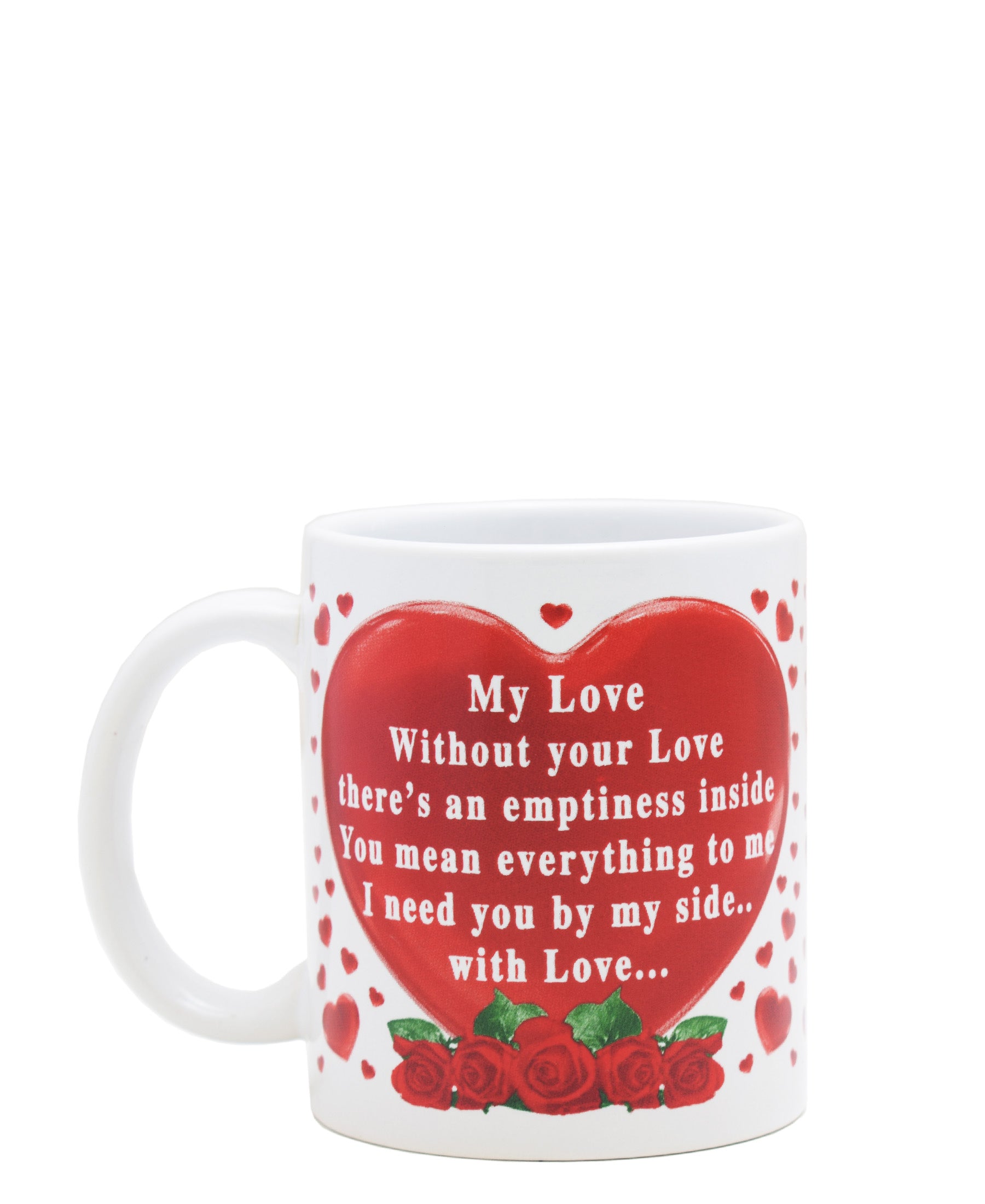 Lovers Design 440ml Love Mug - White & Red