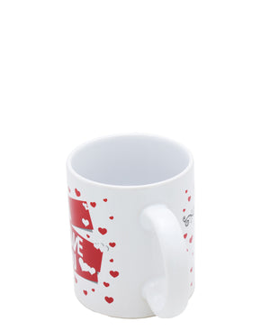 Lovers Design 440ml My Love Mug - White & Red