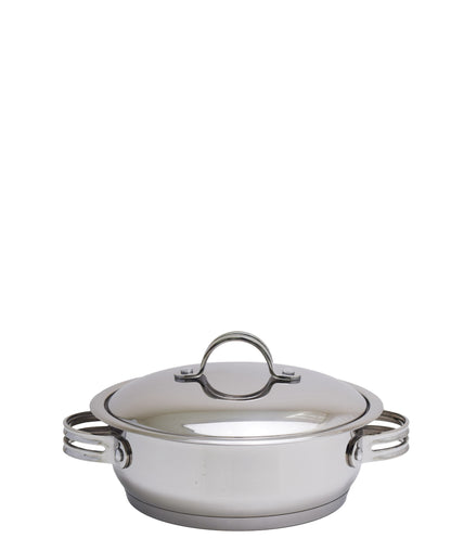 Tez 24cm Low Casserole - Silver