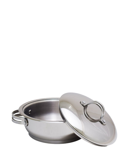 Tez 24cm Low Casserole - Silver