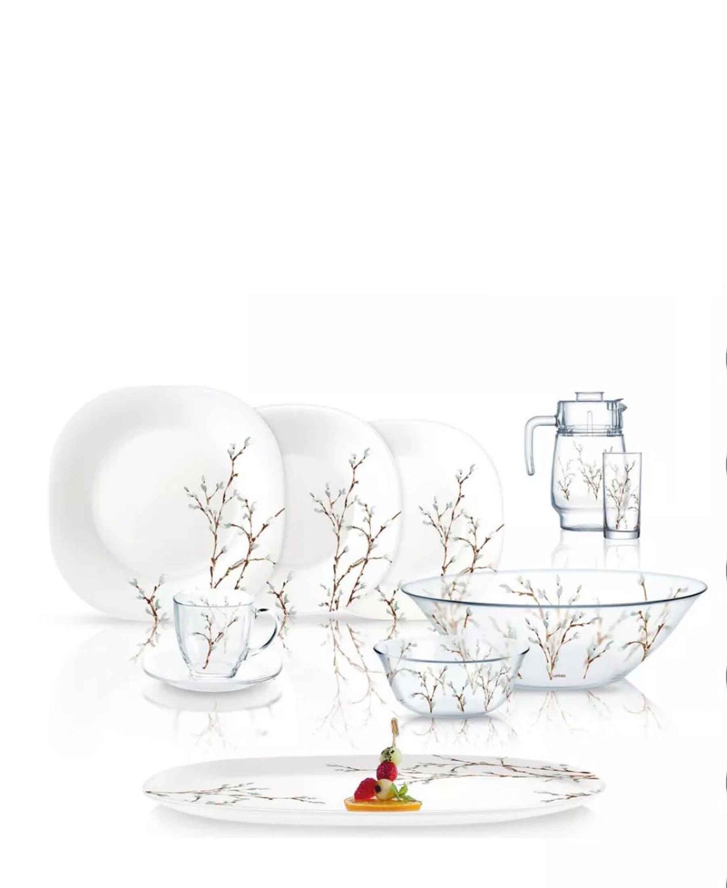 Luminarc Hana White Dinner Set 46 Piece - White