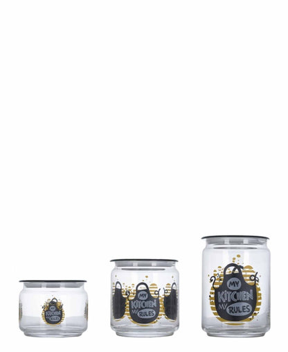 Luminarc Kitchen Rules Jars - Clear