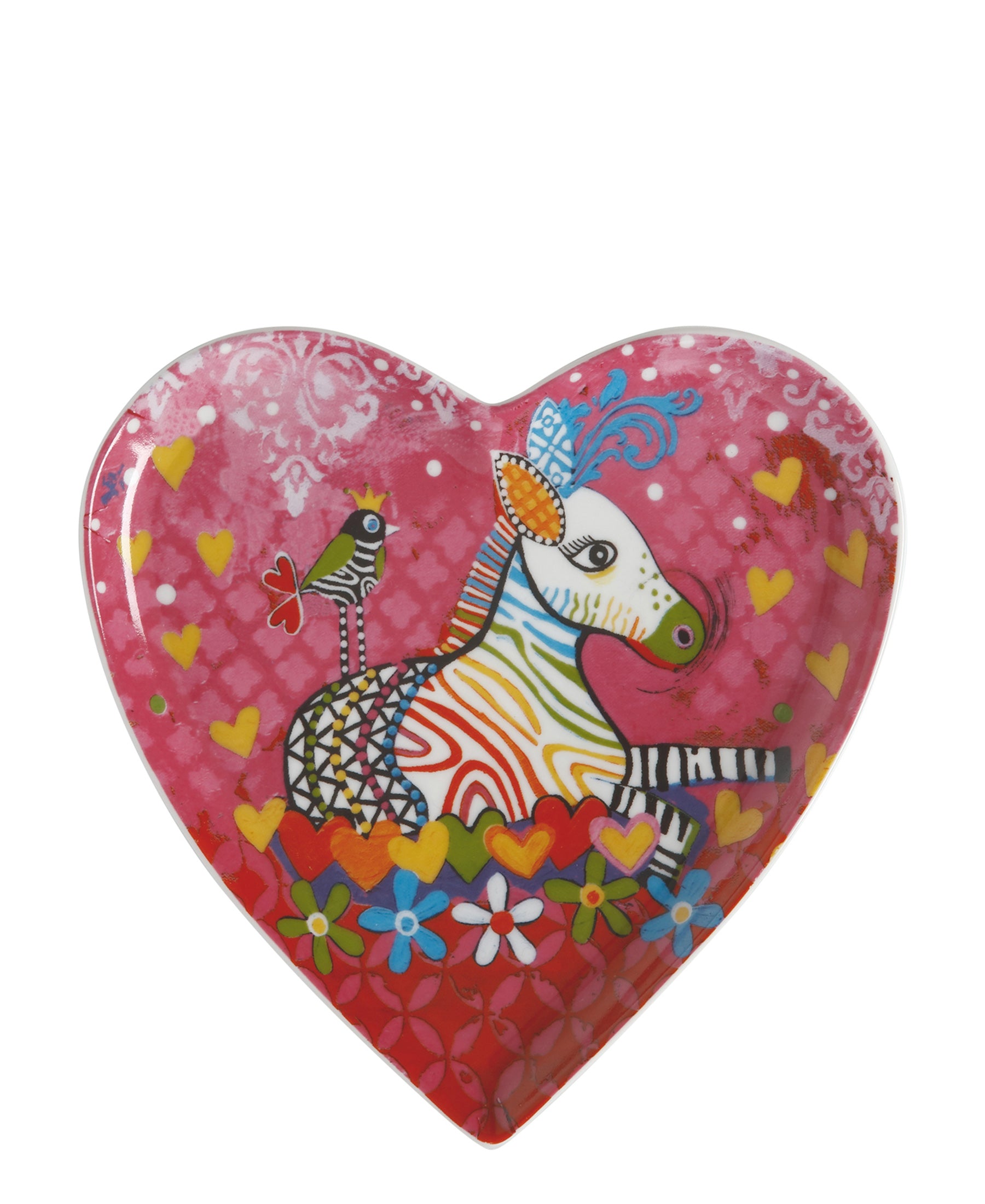 Love Hearts Zebra Plate 15.5cm