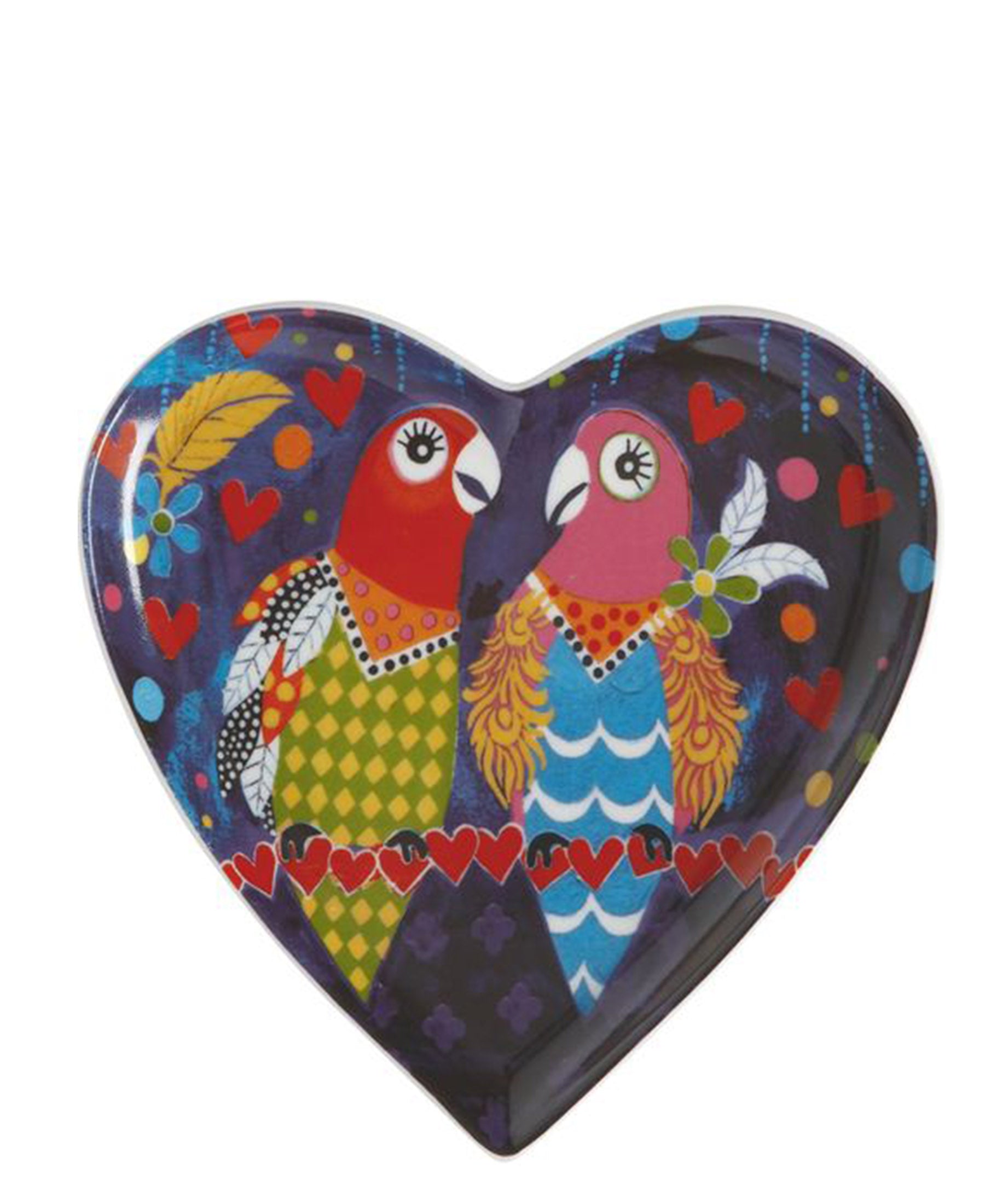 Love Hearts Birds Plate 15.5cm