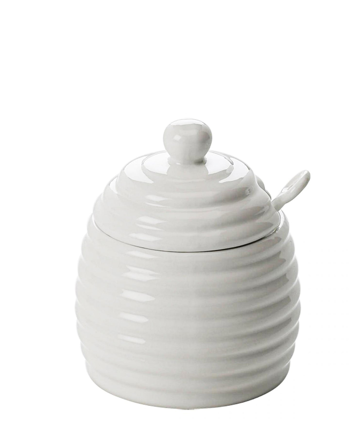 Maxwell & Williams White Basics Honey Pot With Spoon