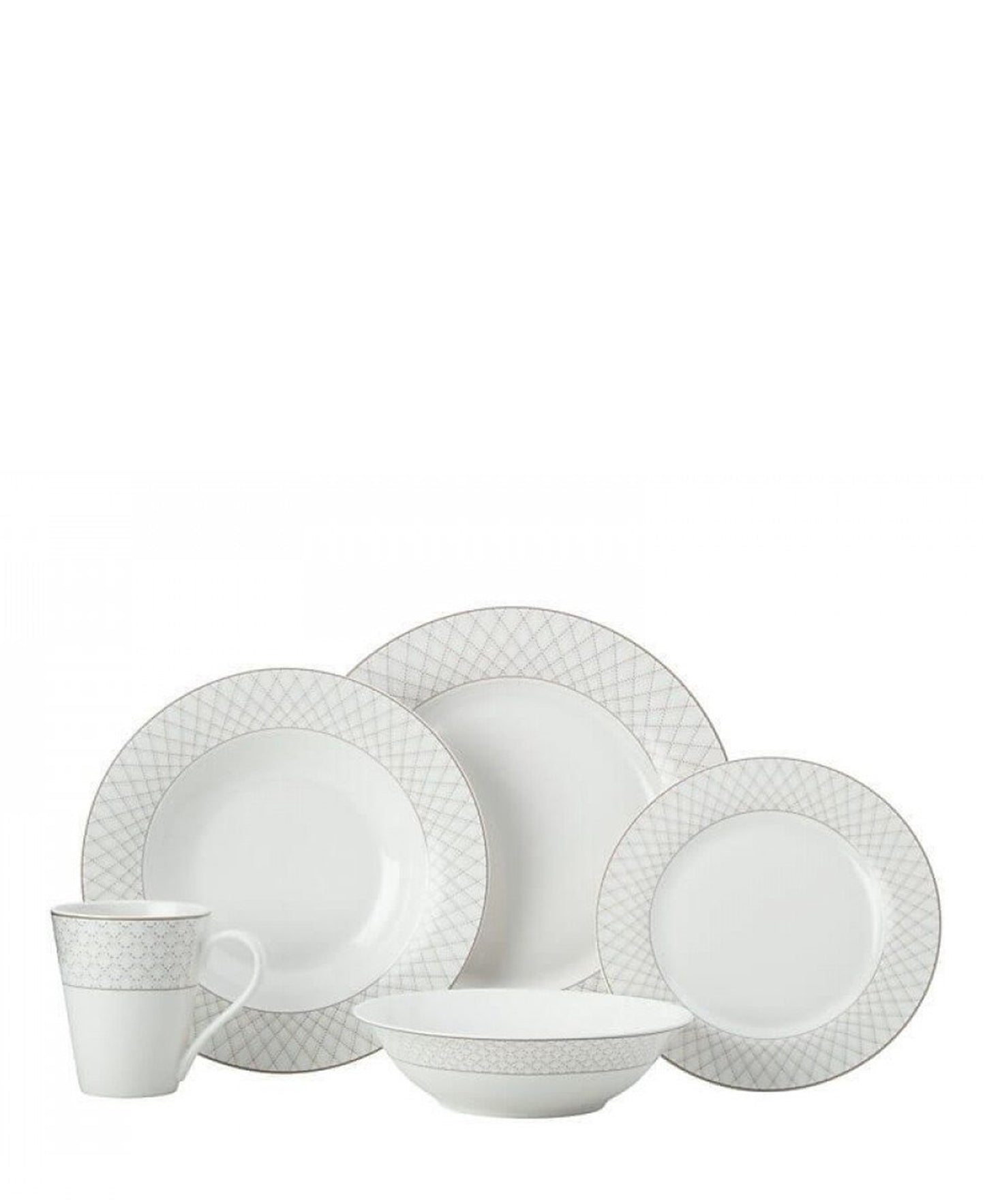 Jewel Rim Dinner Set 20 Piece Gift Boxed - Black