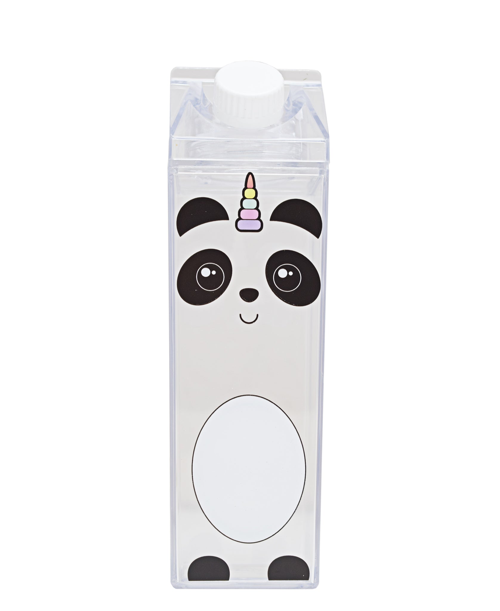 Kitchen Life Panda Milk Carton Shaped Bottle - Clear