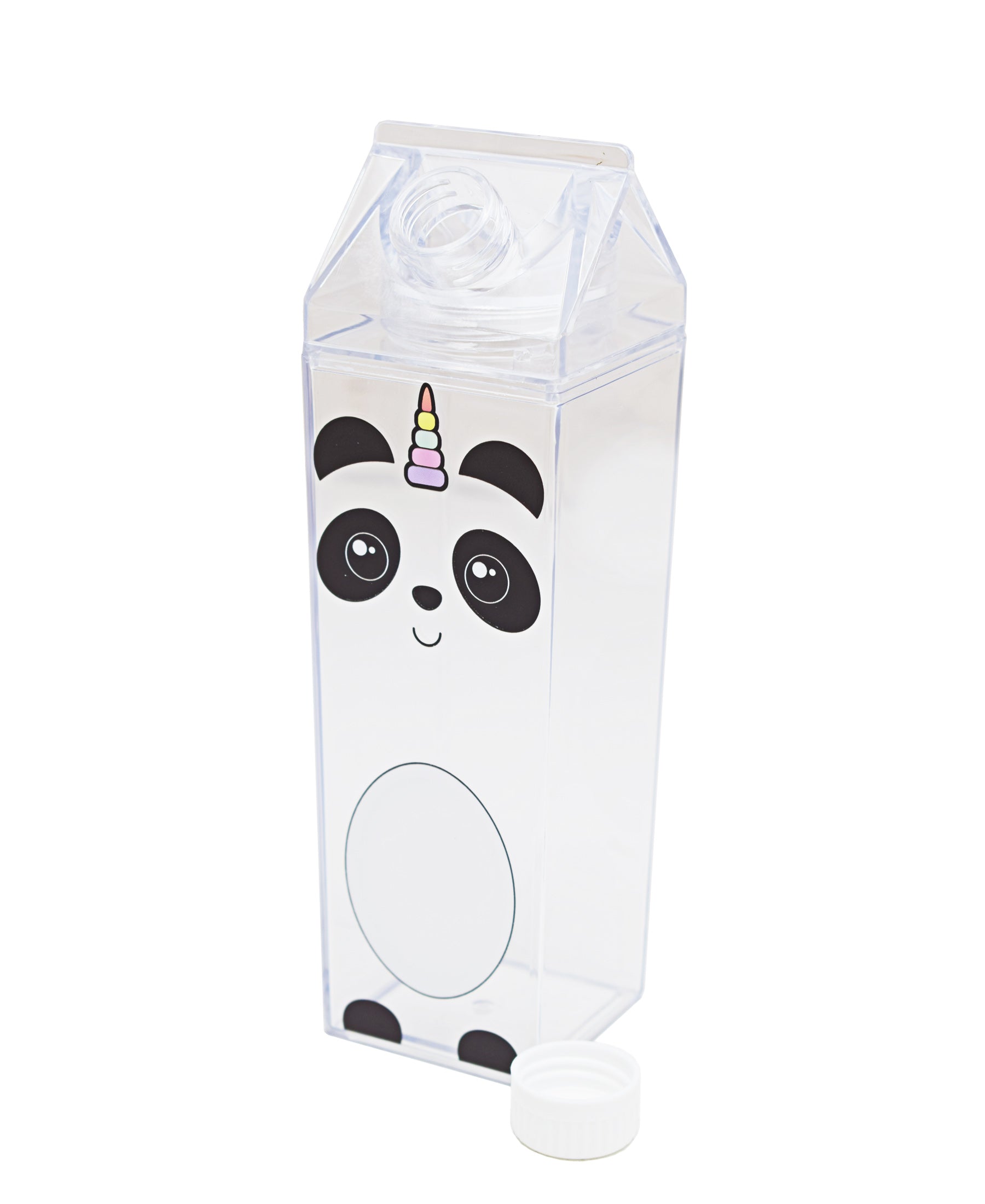 Kitchen Life Panda Milk Carton Shaped Bottle - Clear