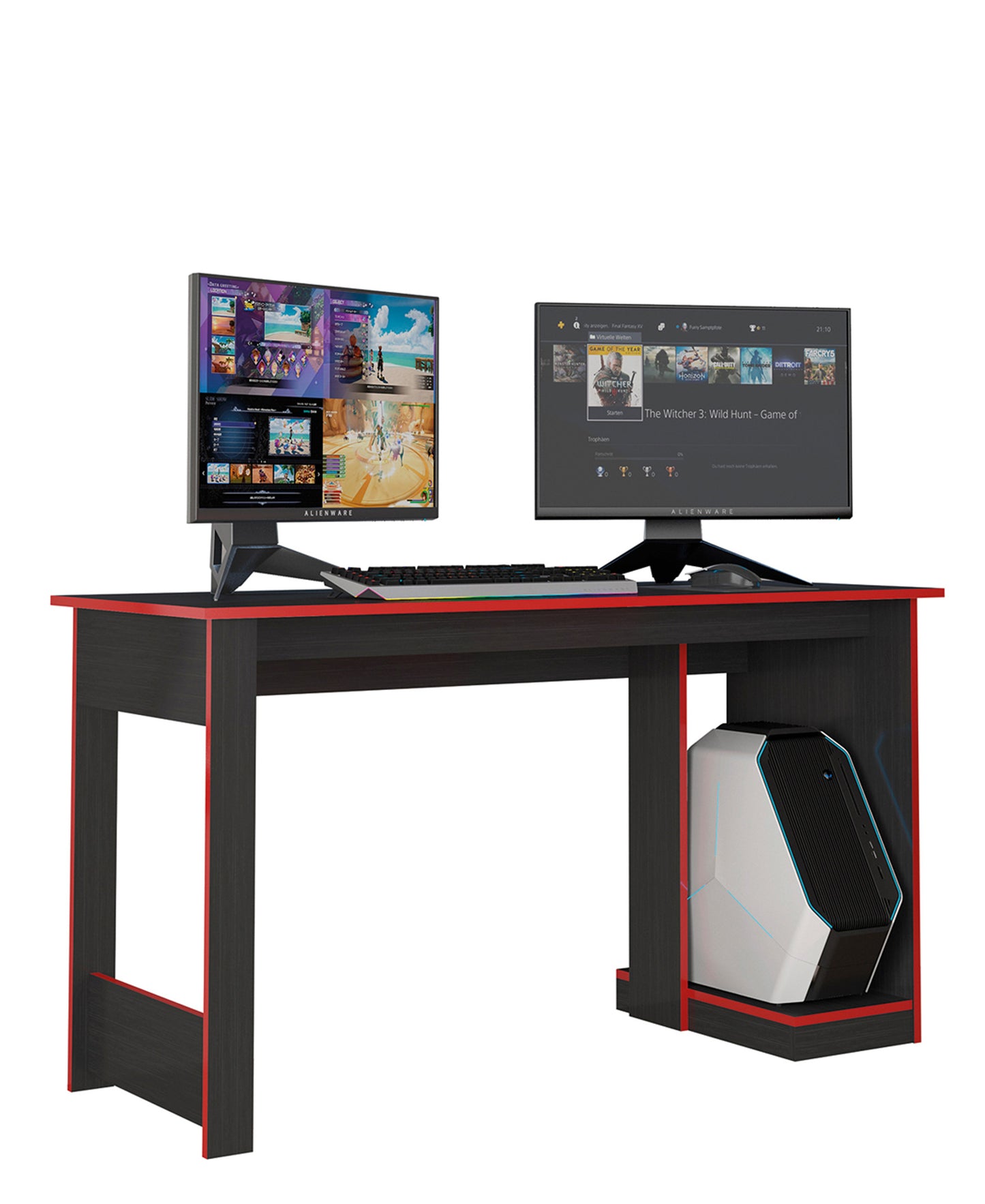 Exotic Designs Gamer Desk - Red