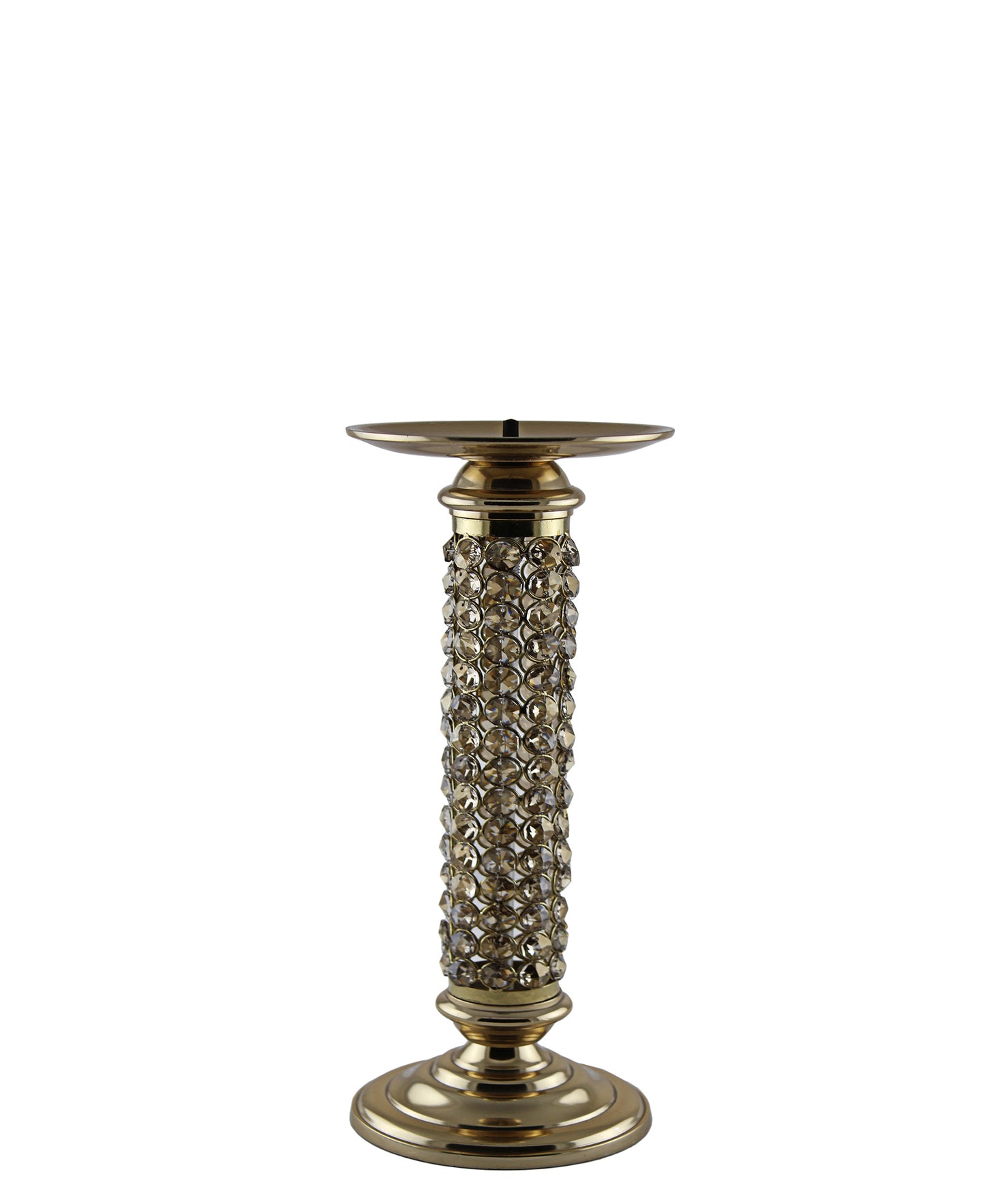 Majestic Crystal Candle Stand 40cm - Gold