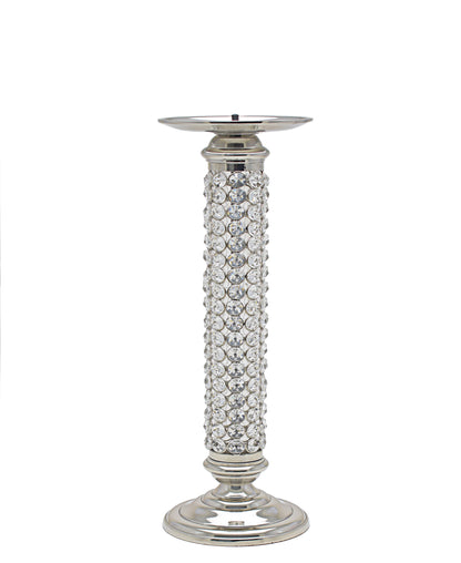 Majestic Crystal Candle Stand 45cm - Silver