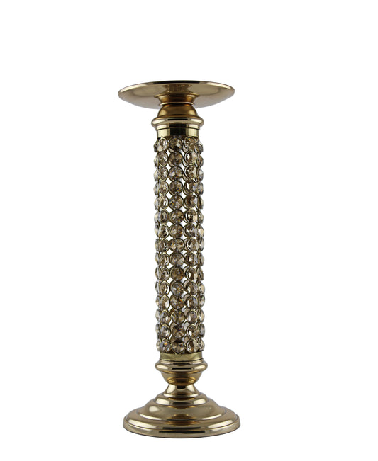 Majestic Crystal Candle Stand 45cm - Gold