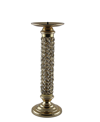 Majestic Crystal Candle Stand 45cm - Gold