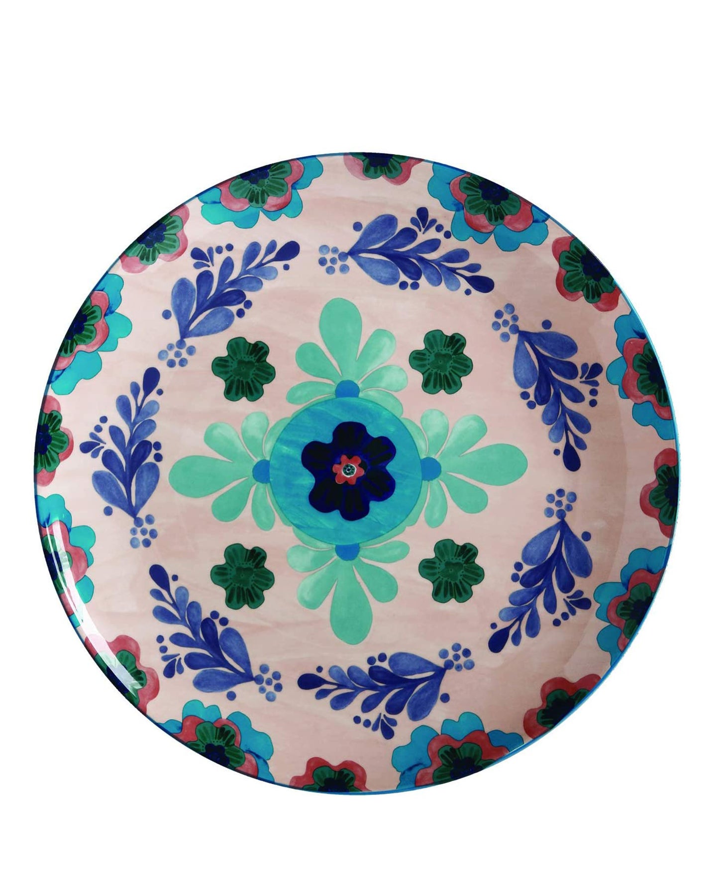 Majolica Round Platter 36.5cm Peach