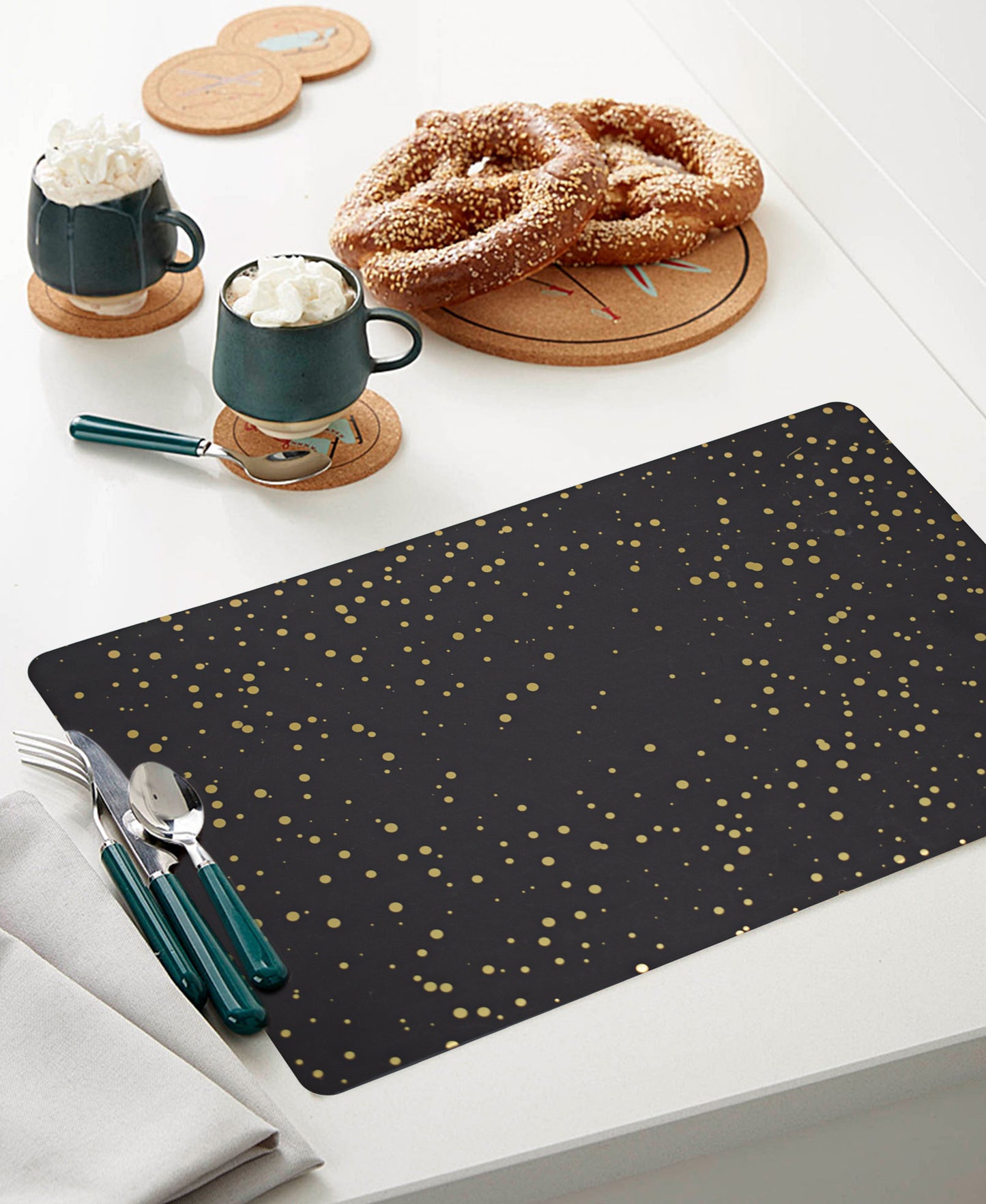 Twinkle Placemat 43.5×28.5cm - Black